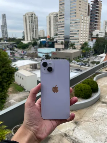 APARELHO APPLE 14 PLUS ROSA SEMINOVO ÓTIMO ESTADO