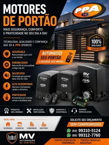 Motores para portão eletrônico PPA jetflex 5 segundos