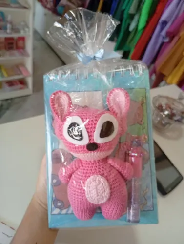 Presente infantil com angel do stitch, bobbir gloss e Gloss Stitch