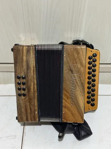 Acordeon 8 Baixos Minuano 21 Botões C/g Bandoneon