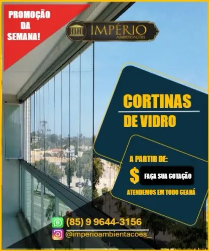 Cortinas de vidro em promoção!
