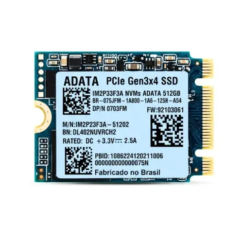 Nvme Adata Im2p33f3a-512gb e M.2 2230 - saúde 55%