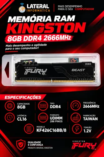 Kingston Fury Beast 8GB DDR4 2666MHz