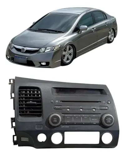 Radio Som Automotivo Cd Player Honda New Civic G8 2007 2013 Preto