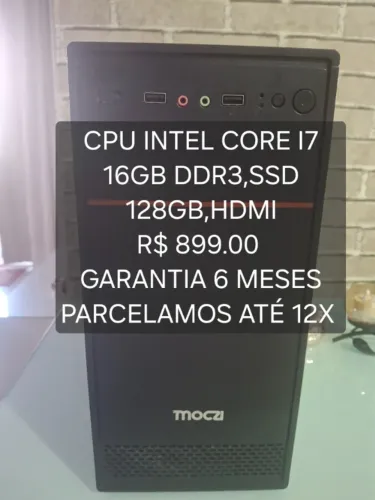 CPU Intel Core I7 ,16GB Ddr4,Ssd 128GB - Garantia.
