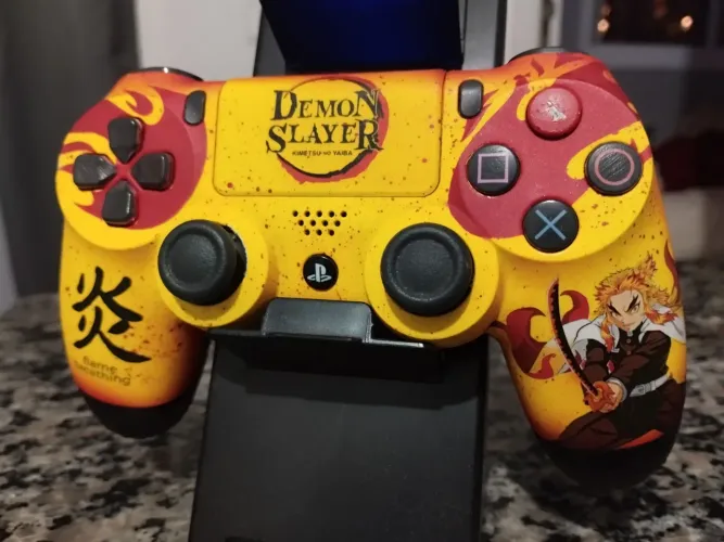 Controle Dualshock 4 Original Personalizado GG Controles Rengoku Kimetsu no Yaiba