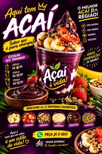 Vendo cartazes para vender açaí 2reais