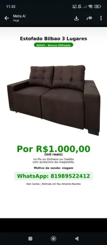Sofá Marrom Novo - Nunca usado 
