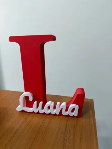 Letra Inicial Personalizada Com Nome 3d Grande Decoração