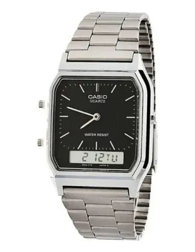 Relógio Casio Digital e Analógico Aço Inox Unisex Resistente a Água 