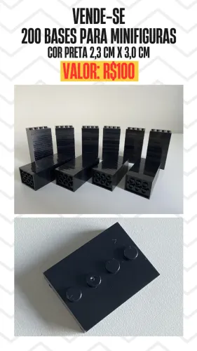 base para minifiguras bloco de montar