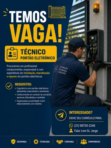Tecnico em portão eletronico