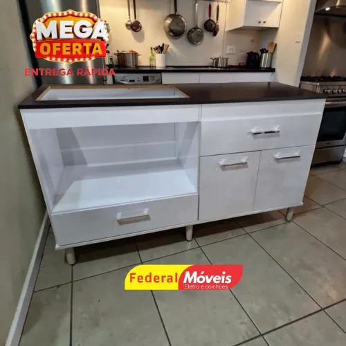 Balcão para Cooktop 5 Bocas 2 Portas - Temos Catálogo 