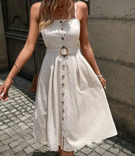 Vestido bege - Shein