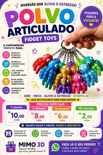 Chaveiros anti stress