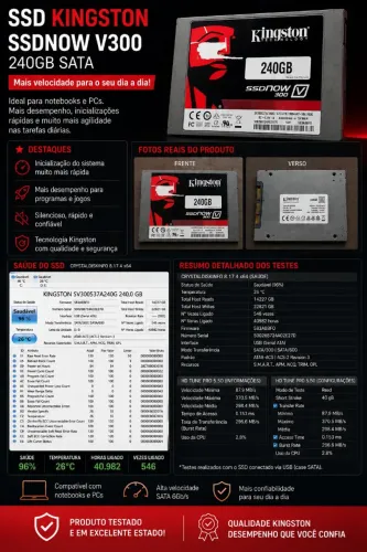 Título: SSD Kingston SSDNow V300 240GB SATA