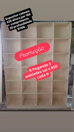 Expositor colmeia na promoção