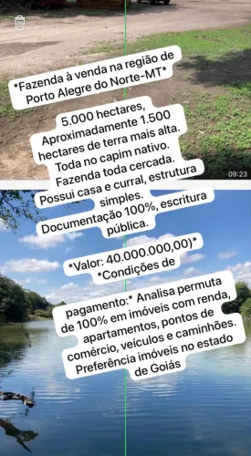 Fazenda aceita permuta por imóvel no Goiás