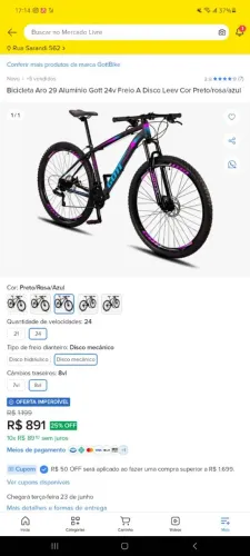 Bicicleta zero, está na caixa nunca usada