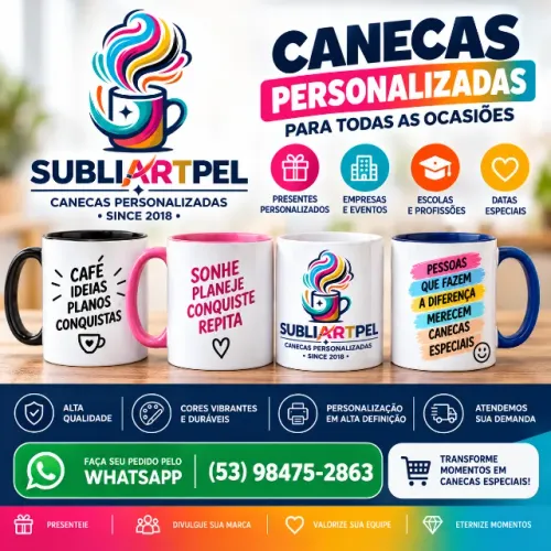 Dia das Crianças - Presente - Caneca Personalizada.