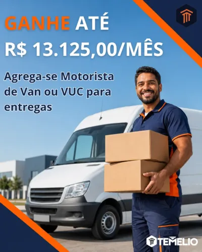Motorista Van VUC para Entregas Agregado MEI Ganhos de até 13 mil por mês
