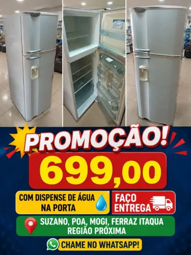 Geladeira duplex, água na porta! Promoção