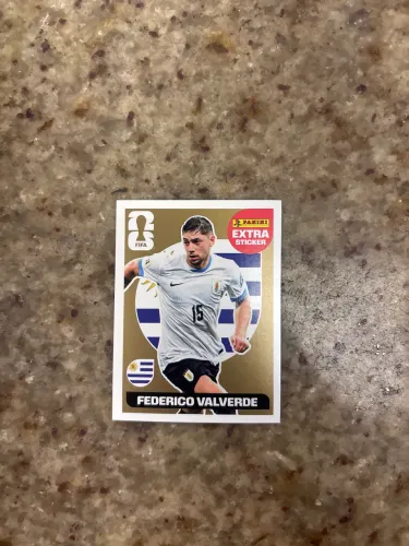 Figurinha extra sticker gold Federico Valverde