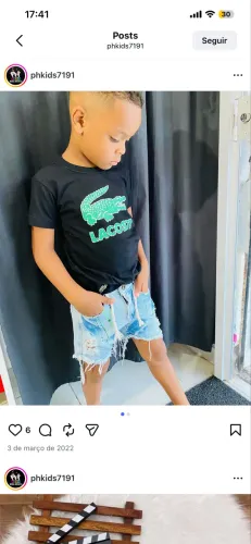 Camisa infantil de 2 aos 16 anos
