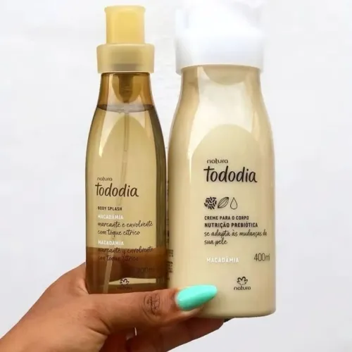 Kit Natura Tododia Macadamia Body Splash + Creme 400ml
