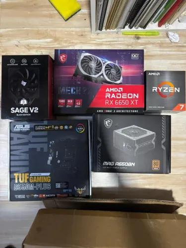   PC Gamer Completo Ryzen 7 5700X + RX 6650 XT 32GB RAM SSD 1TB NVMe  