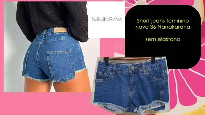 Short jeans feminino novo 36 Nanakarana