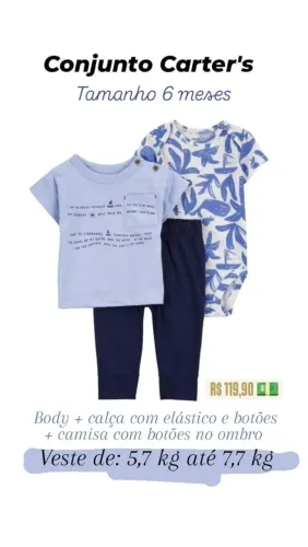Conjunto Carter's 3 peças