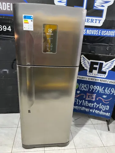 GELADEIRA ELETROLUX INOX FROST FREE 450 LITROS
