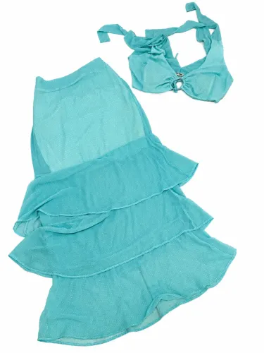 Conjunto saia e top de amarrar
