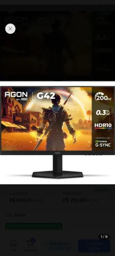 VENDO MONITOR GAMER AOC AGON G42 200Hz ?