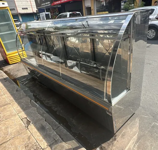 Balcão de açougue gancheiro 3 metros em inox