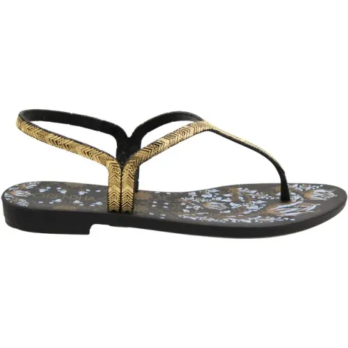 Rasteira Feminina Grendha Amor em Flor Preto 19228BT553