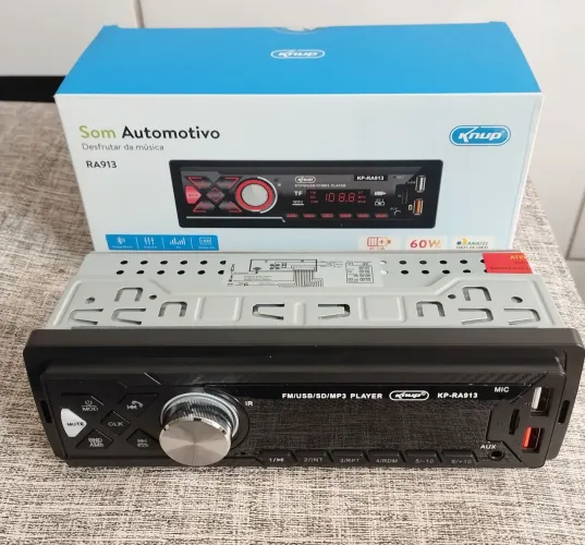 Radio Automotivo Bluetooth Knup RA913 LED som de carro
