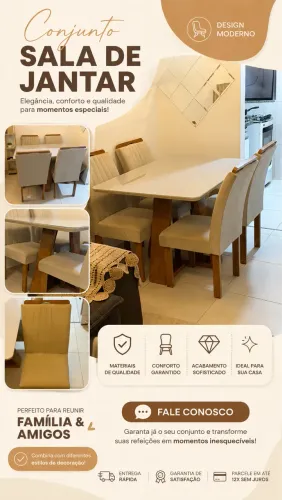 Mesa de Jantar + 4 cadeiras