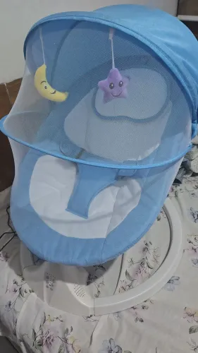 Cadeira De Descanso Balanço Bebê Musical Com Mosquiteiro E Controle Até 18kg