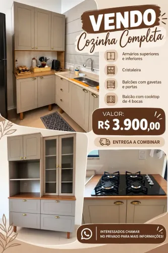 Vendo armários de cozinha com balcão e cooktop!