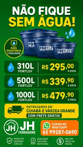 Caixa d'água Fortlev Promoção