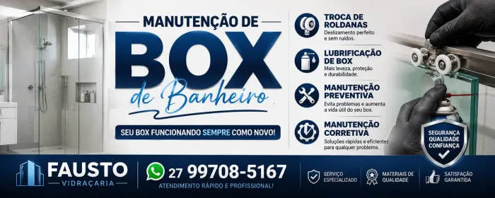 Manutenção em box de banheiro