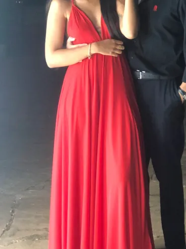 vestido longo vermelho tule multiformas