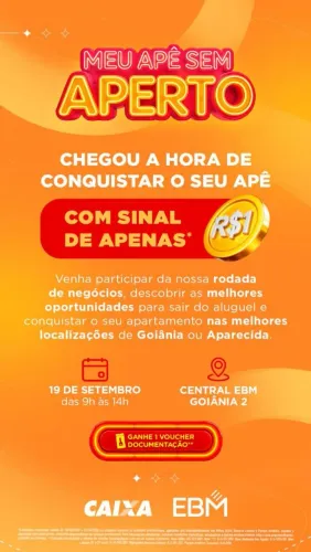 ? Apartamento 2 quartos em Goiânia | Sinal a partir de R$1*