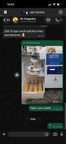 Máquina de salgados  5.00 a mesma foi comprada por 11mil tem nota .