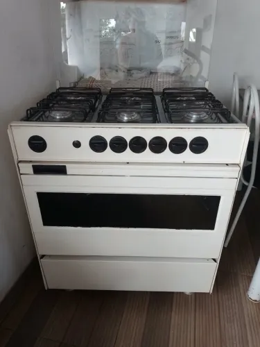 Fogão 6 Bocas Branco com Forno - Funcionando