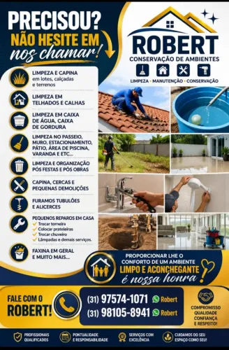 Limpeza em geral, conservação de ambientes e serviços gerais
