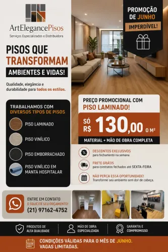     ArtElegancePisos | Instalação de Pisos Laminados e Vinílicos