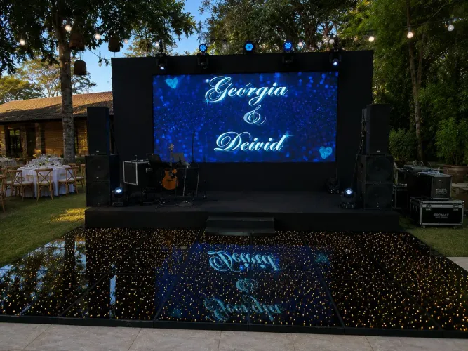 Dj som iluminação piso paris pista de danca painel de led casamentos aniversários 15 anos